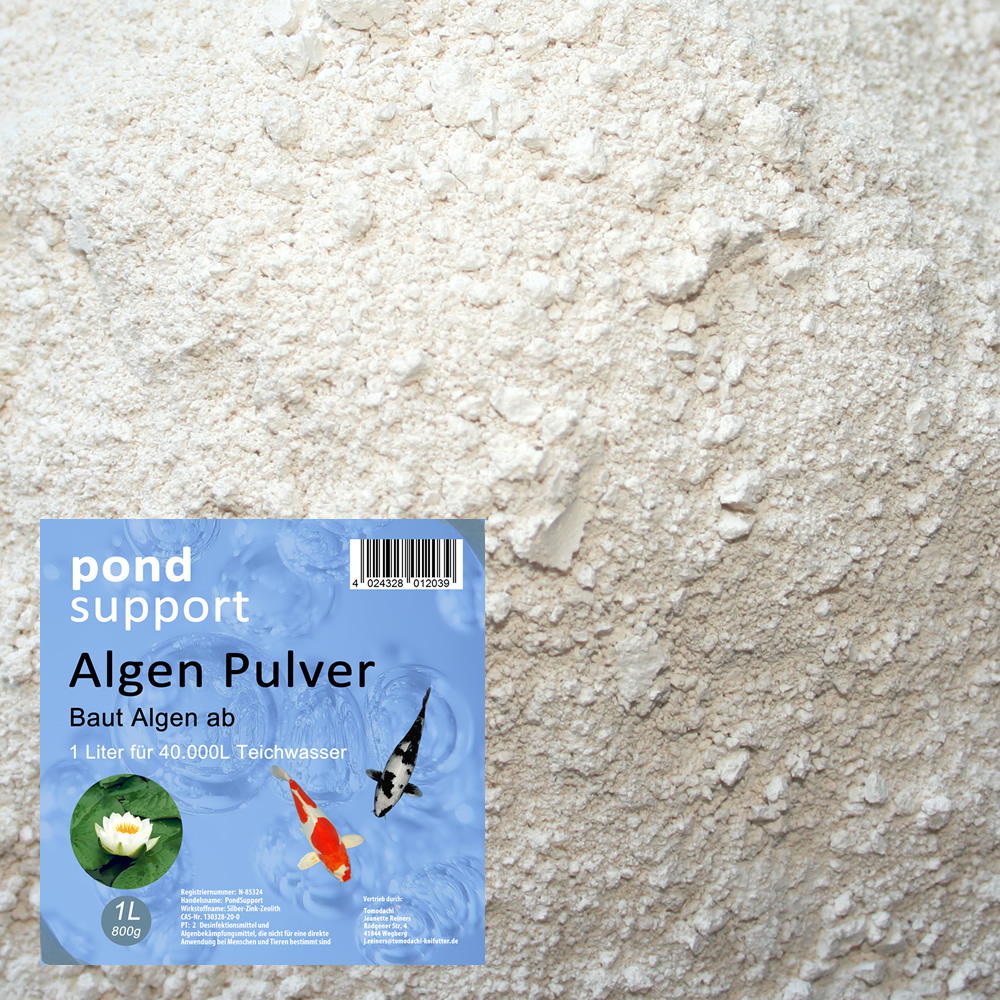 Pond Support Fadenalgenpulver mineralisch gegen Fadenalgen 1 Liter