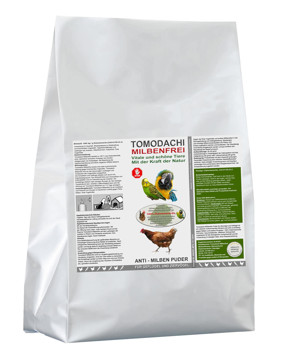 Milbenfrei, Anti-Milben Puder, Milbenpulver, Kieselerde, Kieselgur 1kg