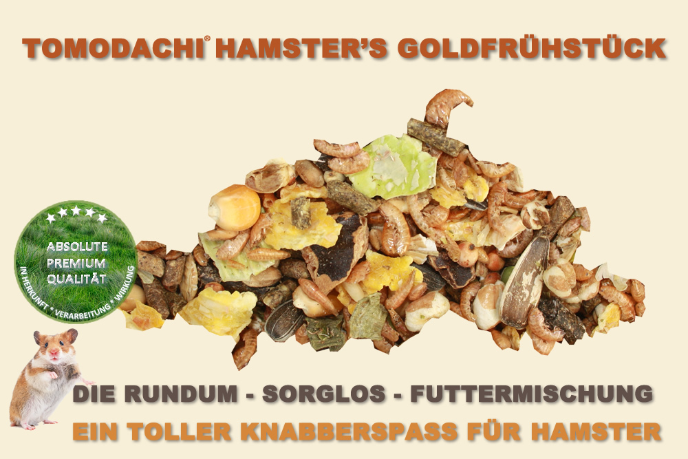 Hamsterfutter, Komplettnahrung mit tierischem Eiweiß, Tomodachi® Hamsterfutter 2kg