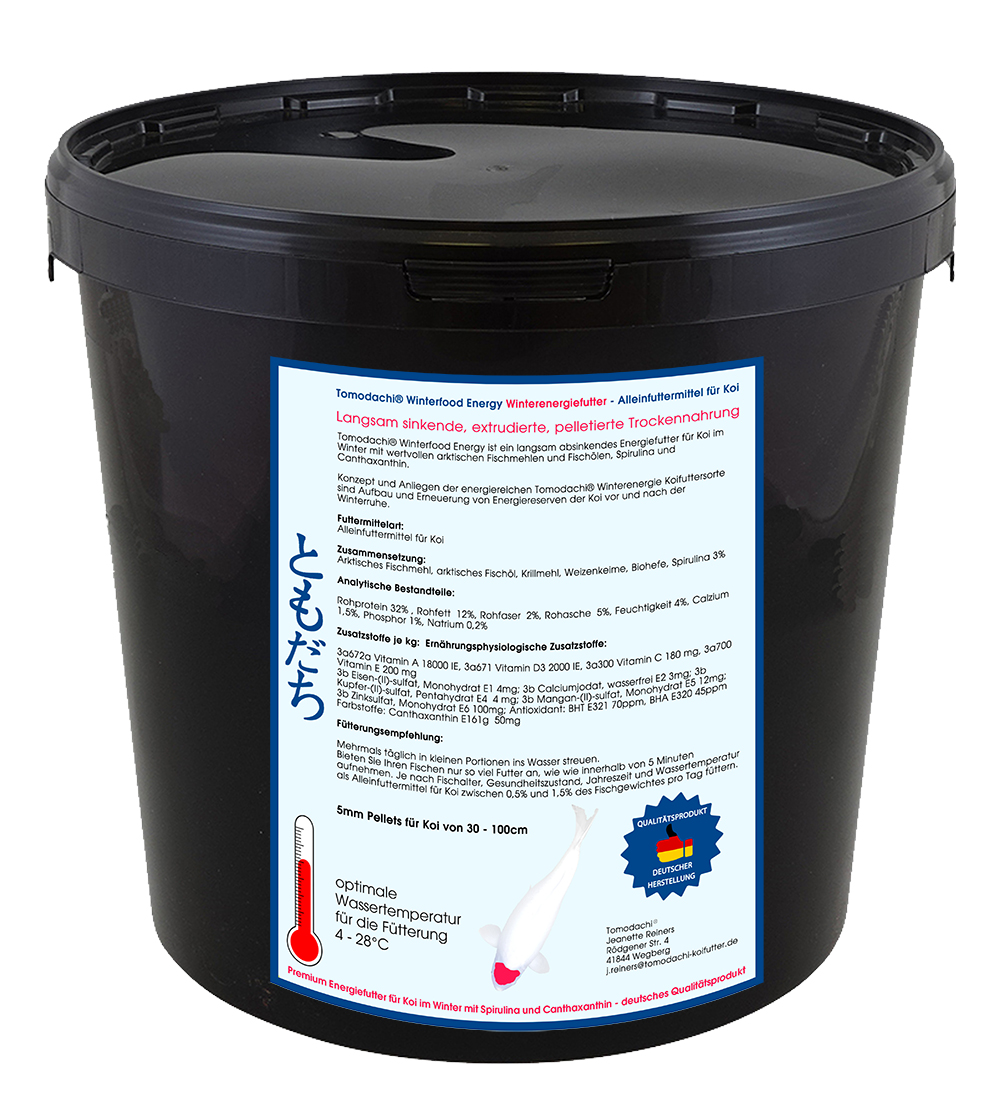 Winterfutter Koi, Energiefutter, Spirulina  langsam sinkendes Koifutter, Winterfood Energy 5mm 3kg