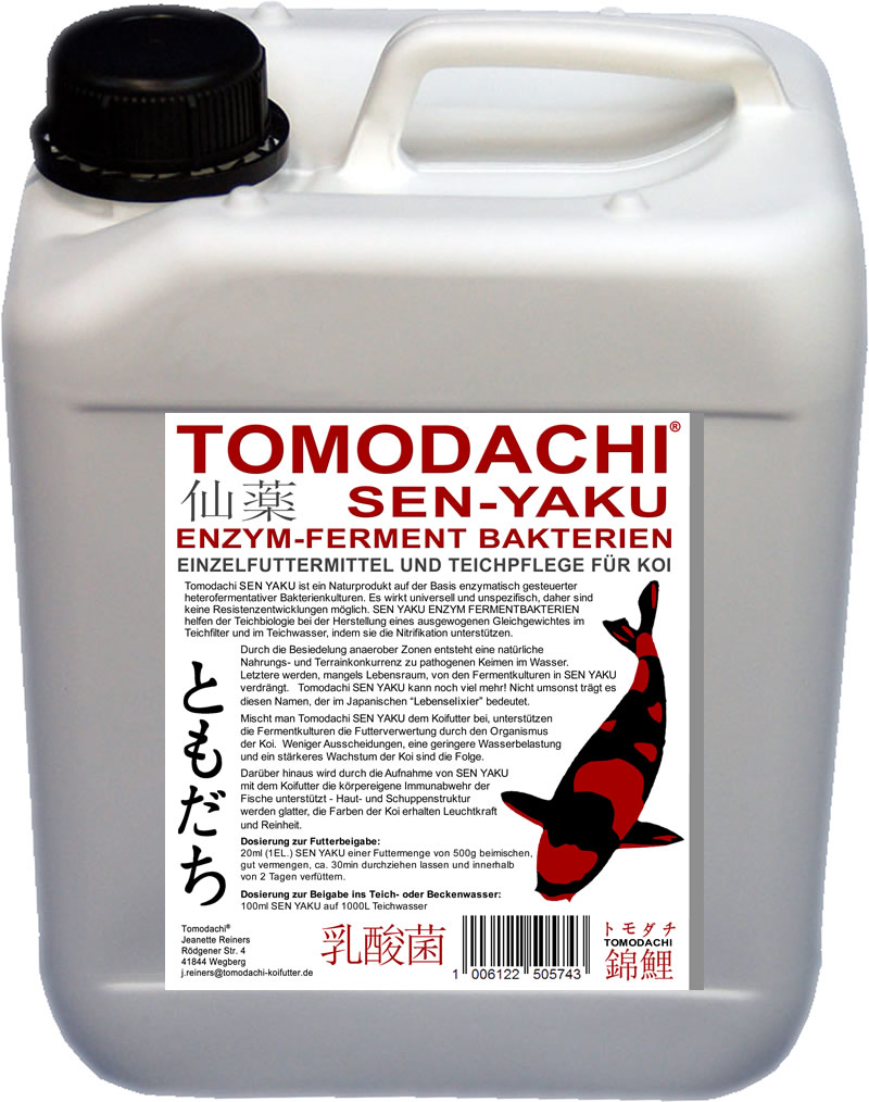 Tomodachi SEN-YAKU flüssige Bakterienkulturen für Koiteich und Koifutter  5L