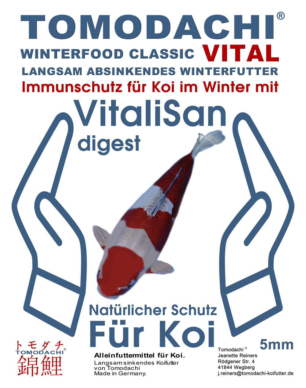 Gesundheitsfutter, Winterfutter Koi, Sinkfutter mit Monoglyceriden Vitalfutter 2kg