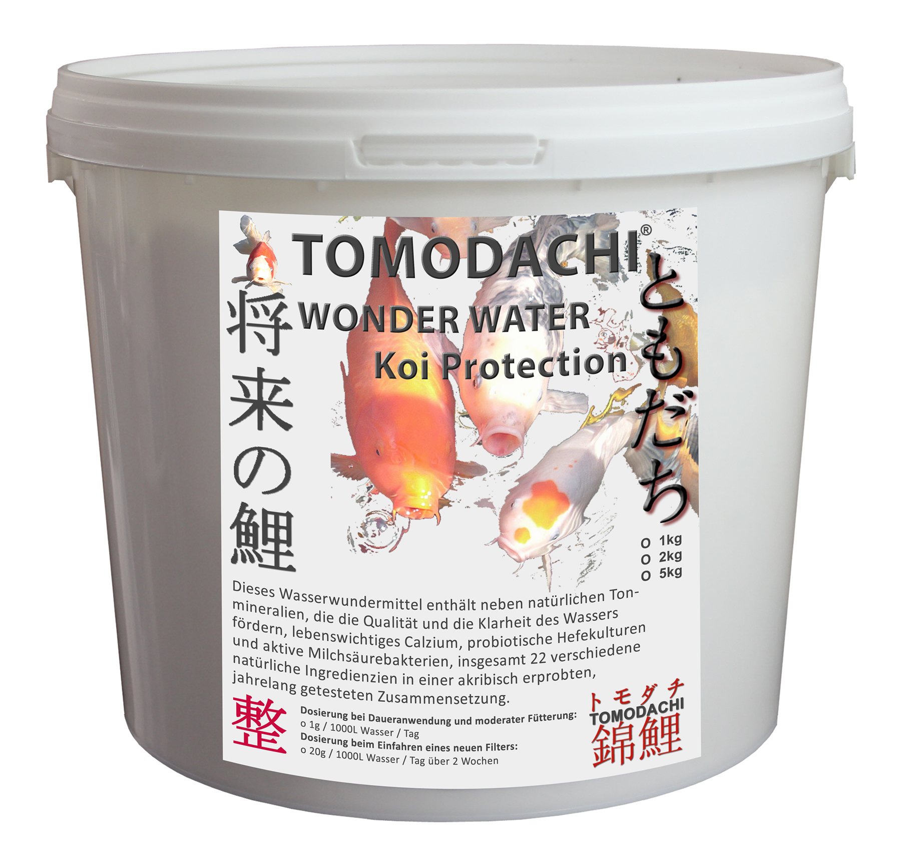 Tomodachi Wonder Water -Teichpflege - glasklares Wasser, vitale, schöne Koi 1kg