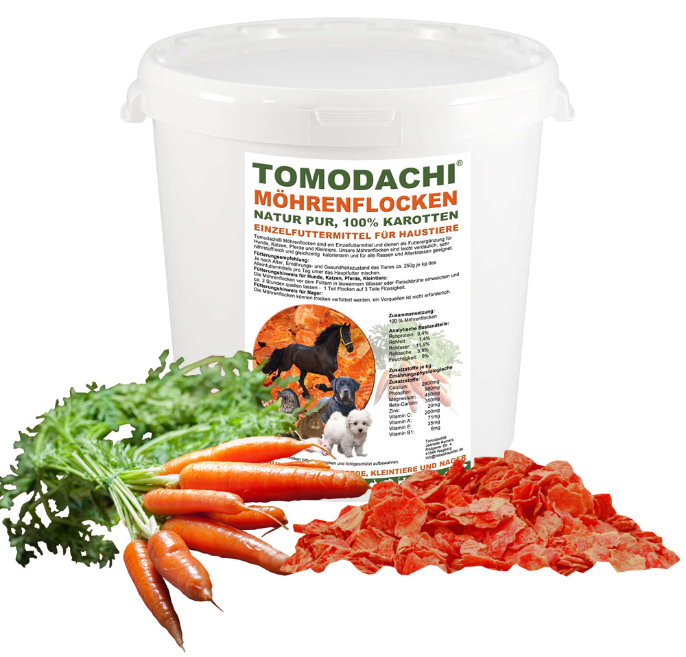 Möhrenflocken Katze, Stoffwechsel, Verdauung, Immunsystem Ergänzungsfutter, Diätfutter, 3kg