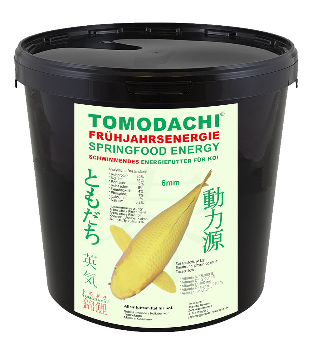 Frühjahrsfutter Koifutter Schwimmfutter energiereiches arktisches Spirulinafutter Koi 6mm 5kg Eimer