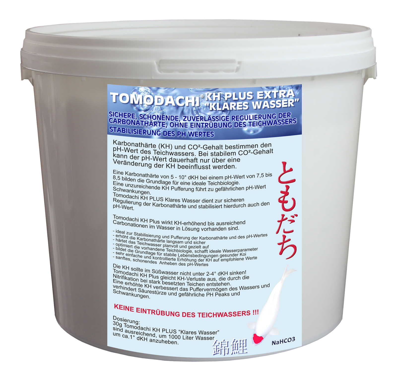 Tomodachi KH-PLUS EXTRA KLARES WASSER, ohne Wassertrübung 5kg Eimer