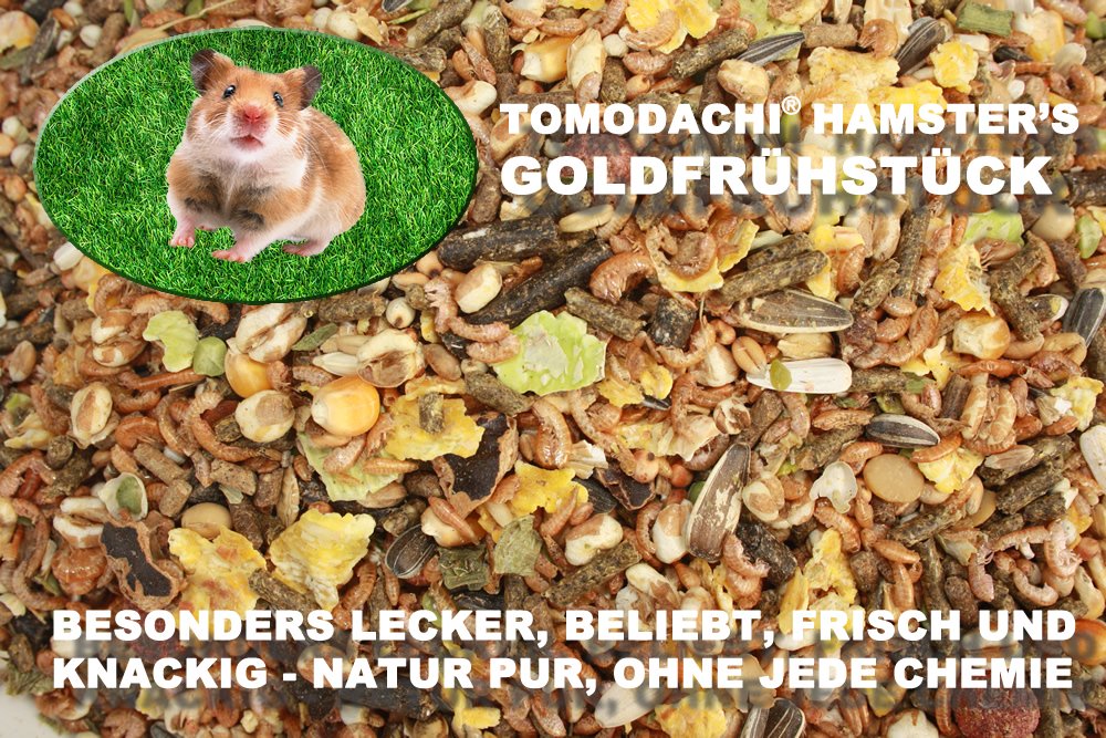 Hamsterfutter  mit tierischen Proteinen, Bachflohkrebse, Gemüse, Luzerne, Löwenzahn 10 Liter