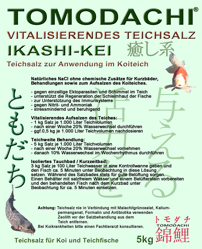 Teichsalz Koiteich, vitalisierend und belebend zur Teichbehandlung oder für ein Kurzbad, 5kg
