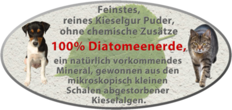 Flohkiller Hund, Katze, Kieselgur, Flohmittel 5kg + 100g Stäubeflasche, Set