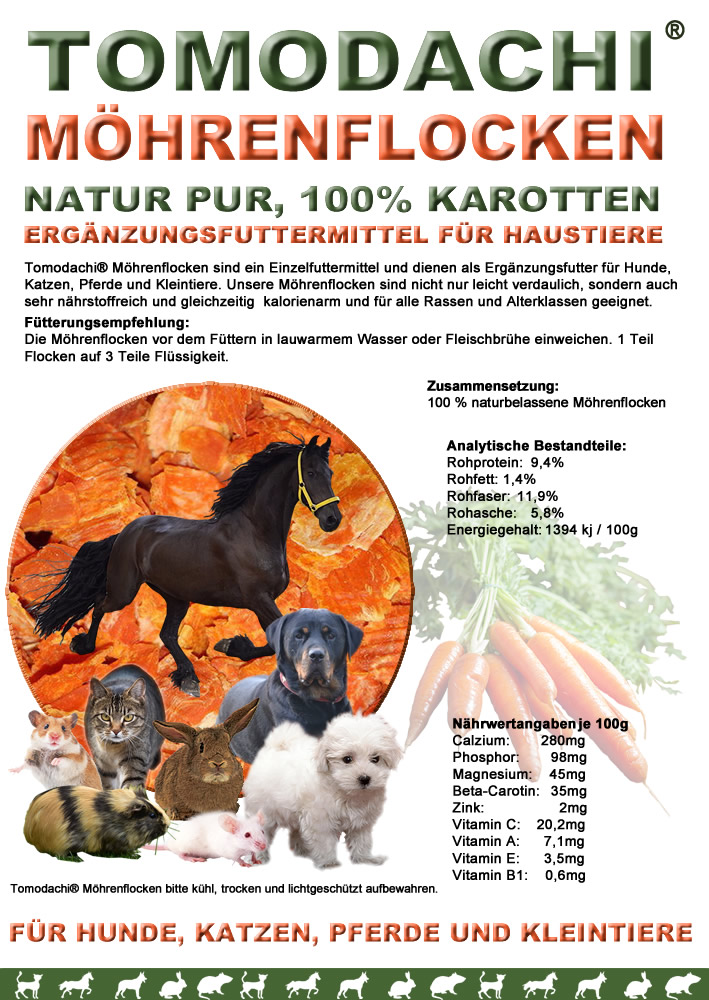 Möhrenflocken Nager, Karottenflocken Nagerfutter, Nagersnack, Stoffwechsel, Verdauung 1kg