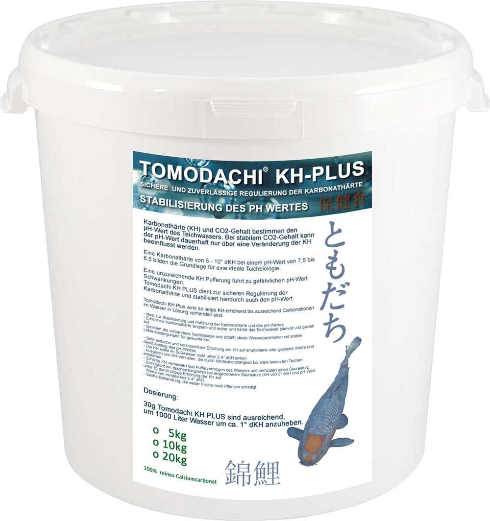 Tomodachi KH-Plus hebt Carbonathärte im Koiteich für stabilen PH Wert  5kg Eimer