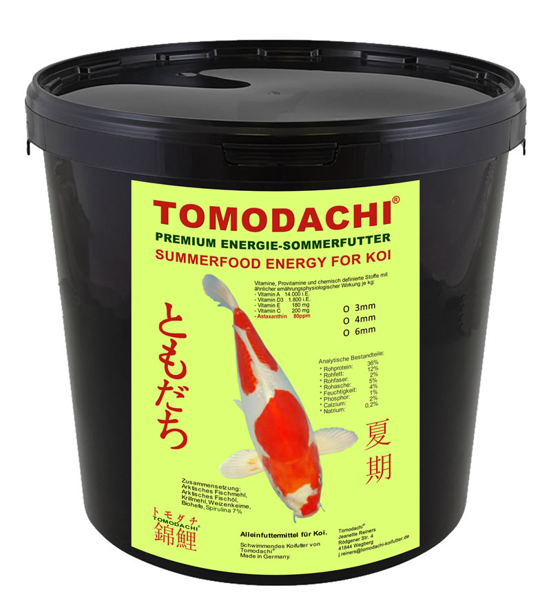 Koifutter Sommerfutter Koi Energiefutter Spirulina Farbfutter Koi tolles Wachstum 3mm 5kg Eimer