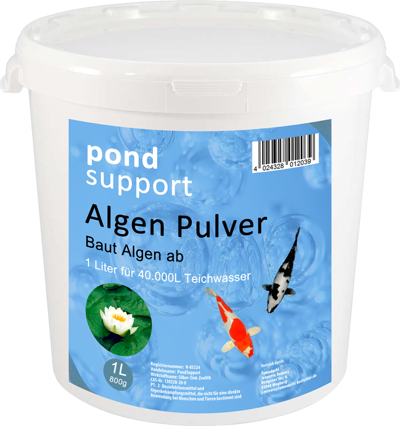 Pond Support Fadenalgenpulver mineralisch gegen Fadenalgen 1 Liter