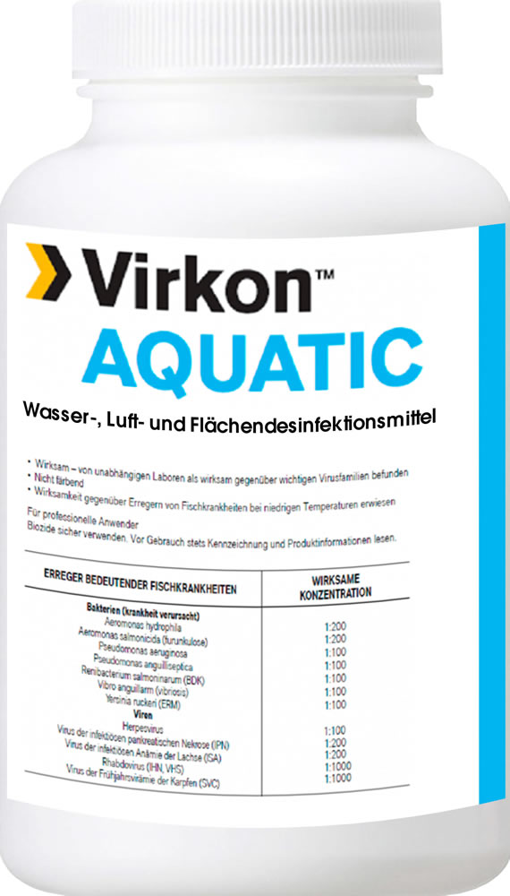 Desinfektion Teichhygiene Virkon Aquatic tötet Viren Bakterien Pilze Einzeller im Koiteich 480g