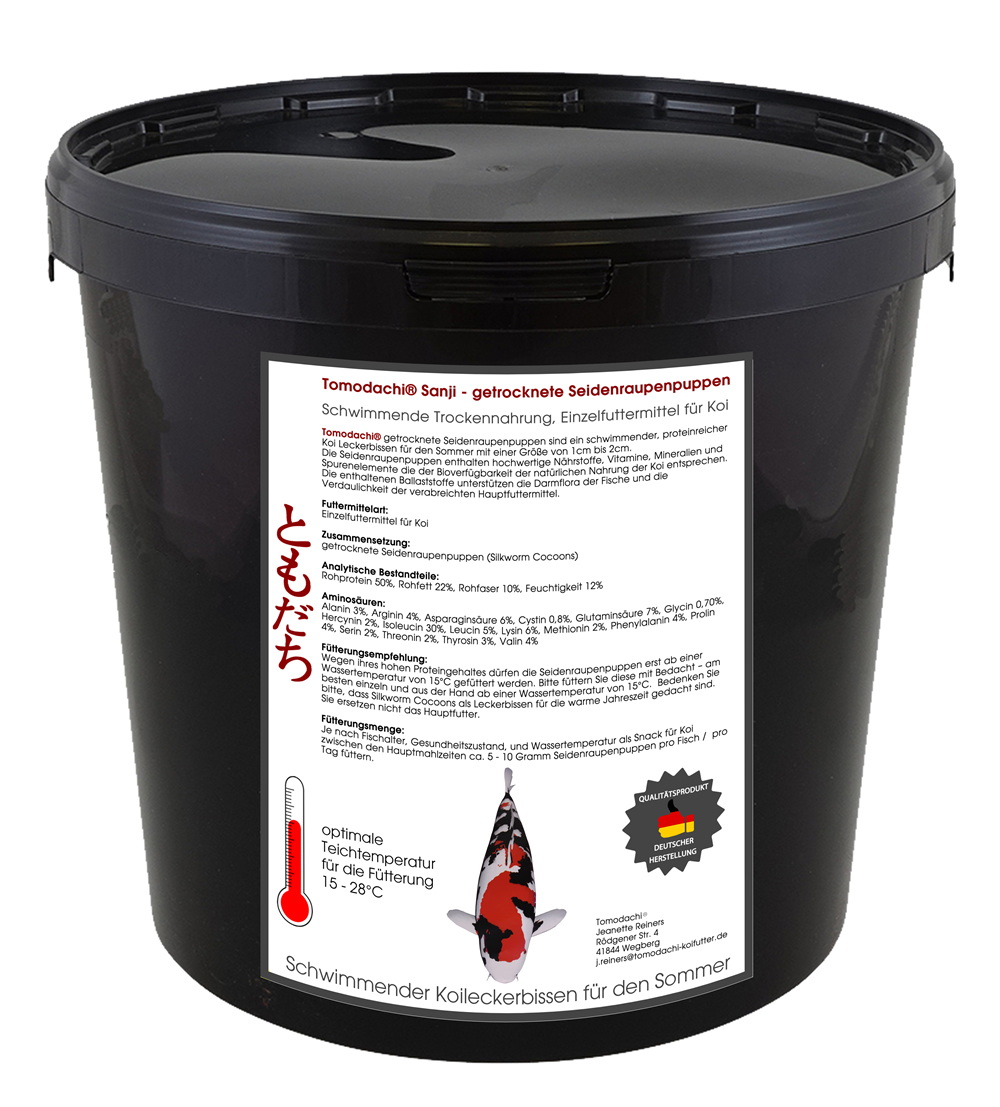 Seidenraupenpuppen gesunder Koisnack, perfekt für die Handfütterung im Sommer 10L Eimer