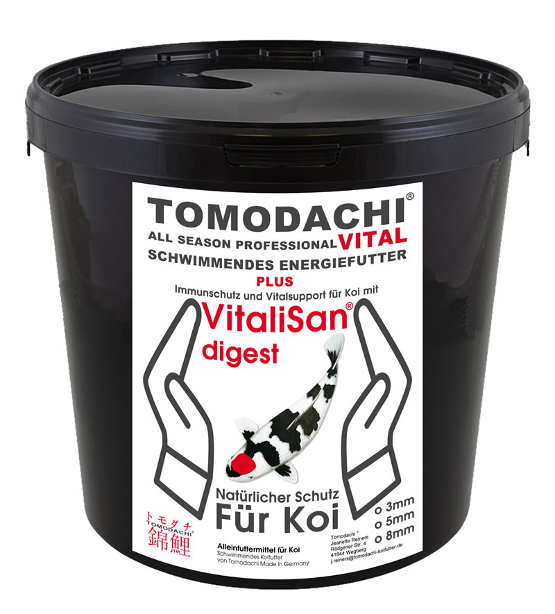 All Season Professional VITAL Gesundheits Koifutter antibakterielles Immunschutzfutter 5mm 5kg Eimer