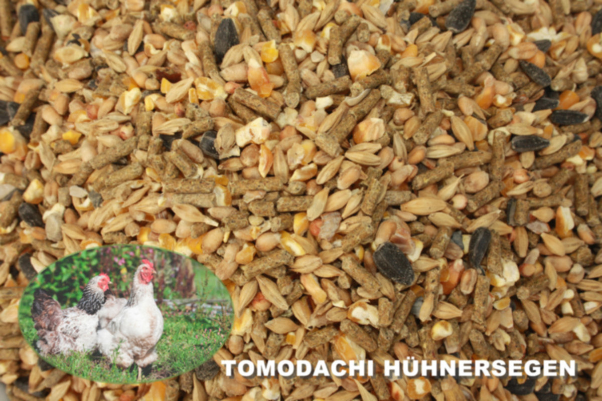 Hühnerfutter, Naturprodukt, Komplettnahrung für Geflügel Tomodachi Hühnersegen 5kg