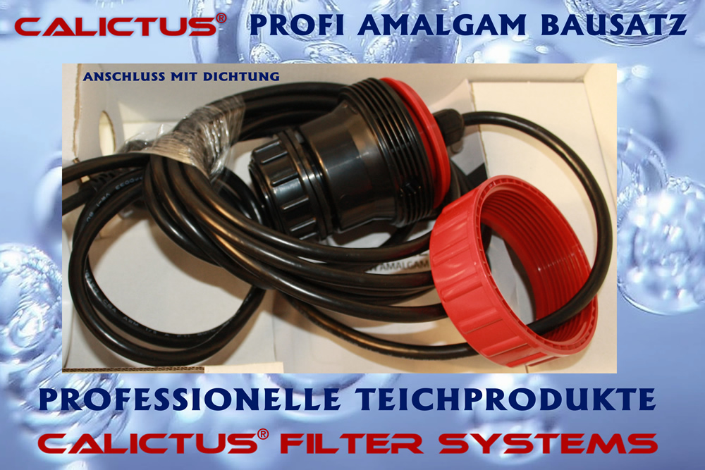 Amalgam Tauchlampe (Amalgam statt UVC) 40W  UV Klärer Bausatz für Teiche bis 35m³