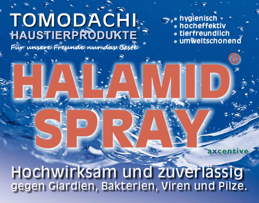 Halamid Spray zur Giardienbekämpfung bei Katze und Hund 0,5L Sprühflasche, 10g