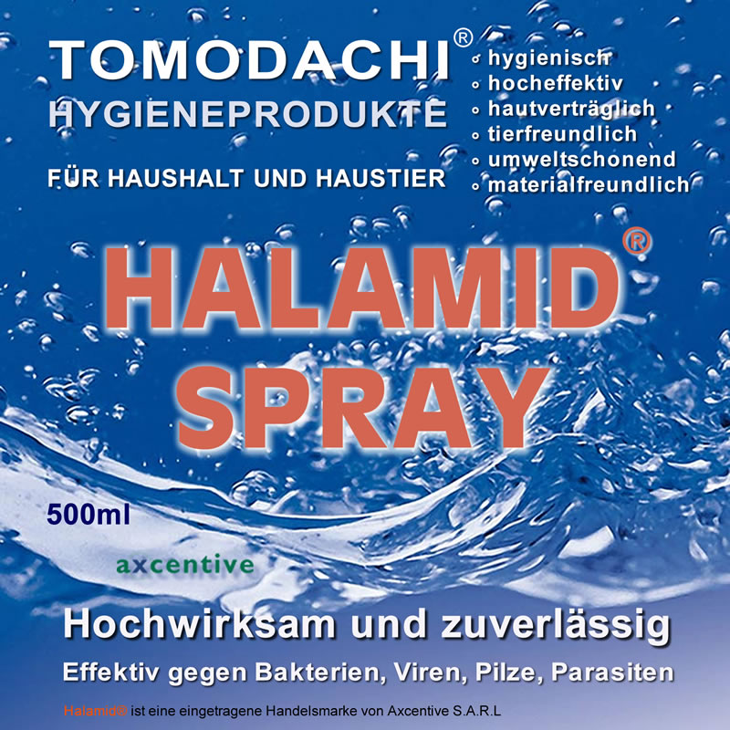 Desinfektionsmittel Halamid Spray zuverlässige Desinfektion gegen Viren, Bakterien, Pilze  500ml, 5g