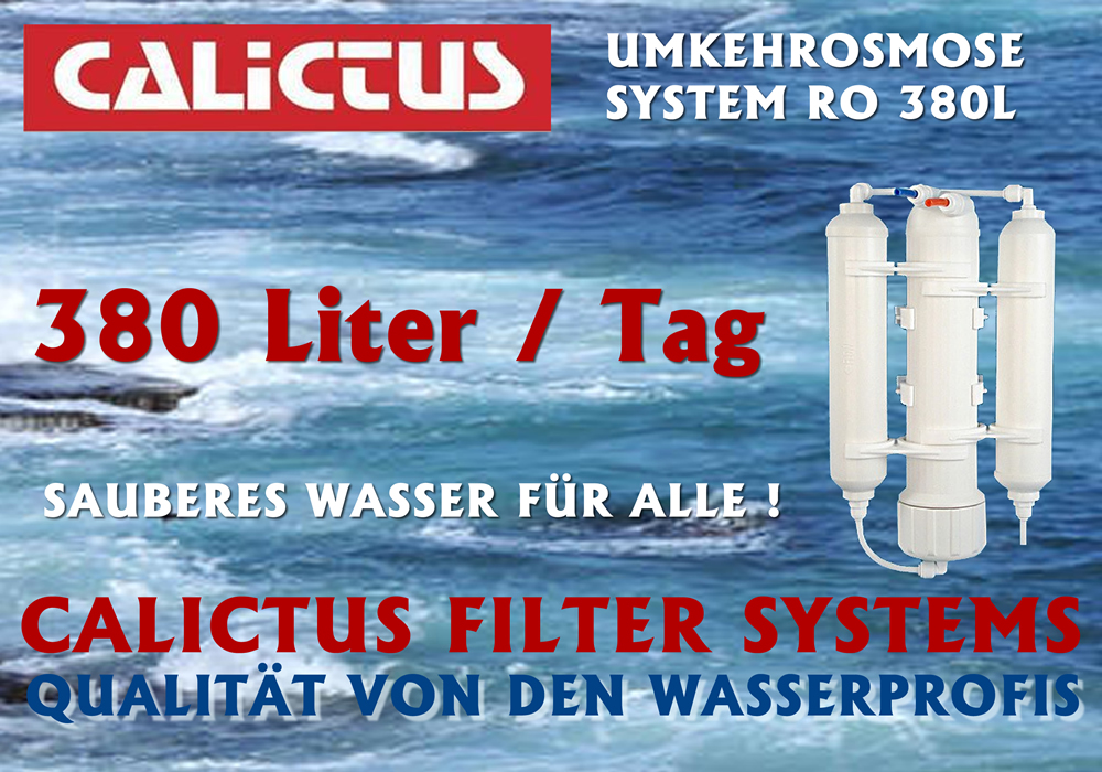 Osmosesystem, vitalisierendes, mineralarmes Osmosewasser selbst gemacht, 380L/Tag