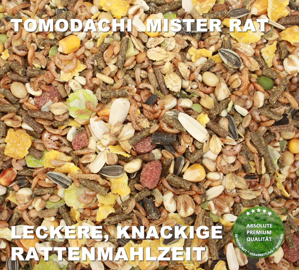 Rattenfutter, Alleinfutter Ratte mit Bachflohkrebsen, Rattenmahlzeit Tomodachi® Mister Rat  3kg
