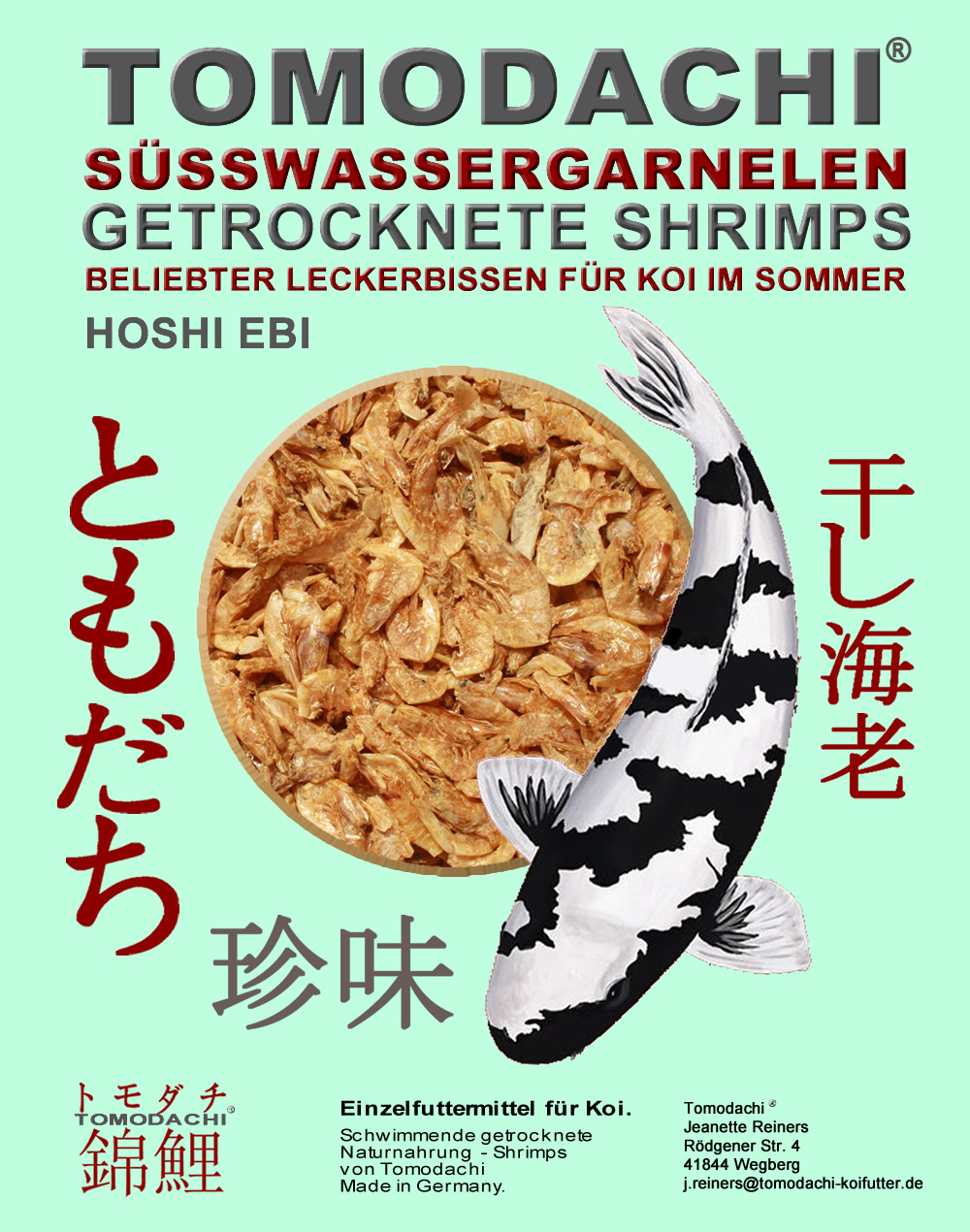 Süßwassergarnelen, Shrimps, Koisnack für den Sommer - gesund, beliebt und sehr lecker  5L Eimer