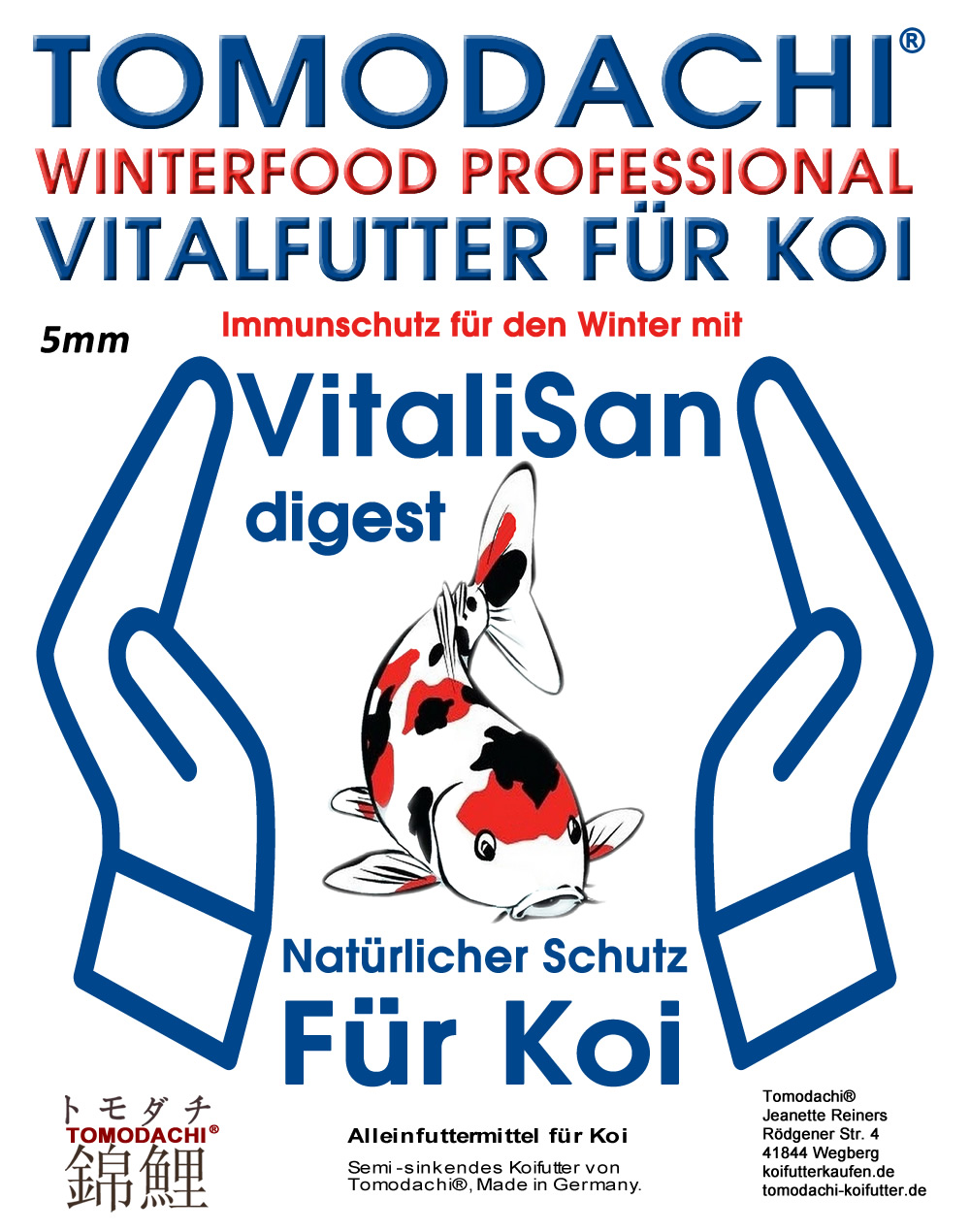 Koi Winterfutter Gesundheitsfutter Immunschutz mit Astax Winterfood Professional VITAL 5mm 5kg