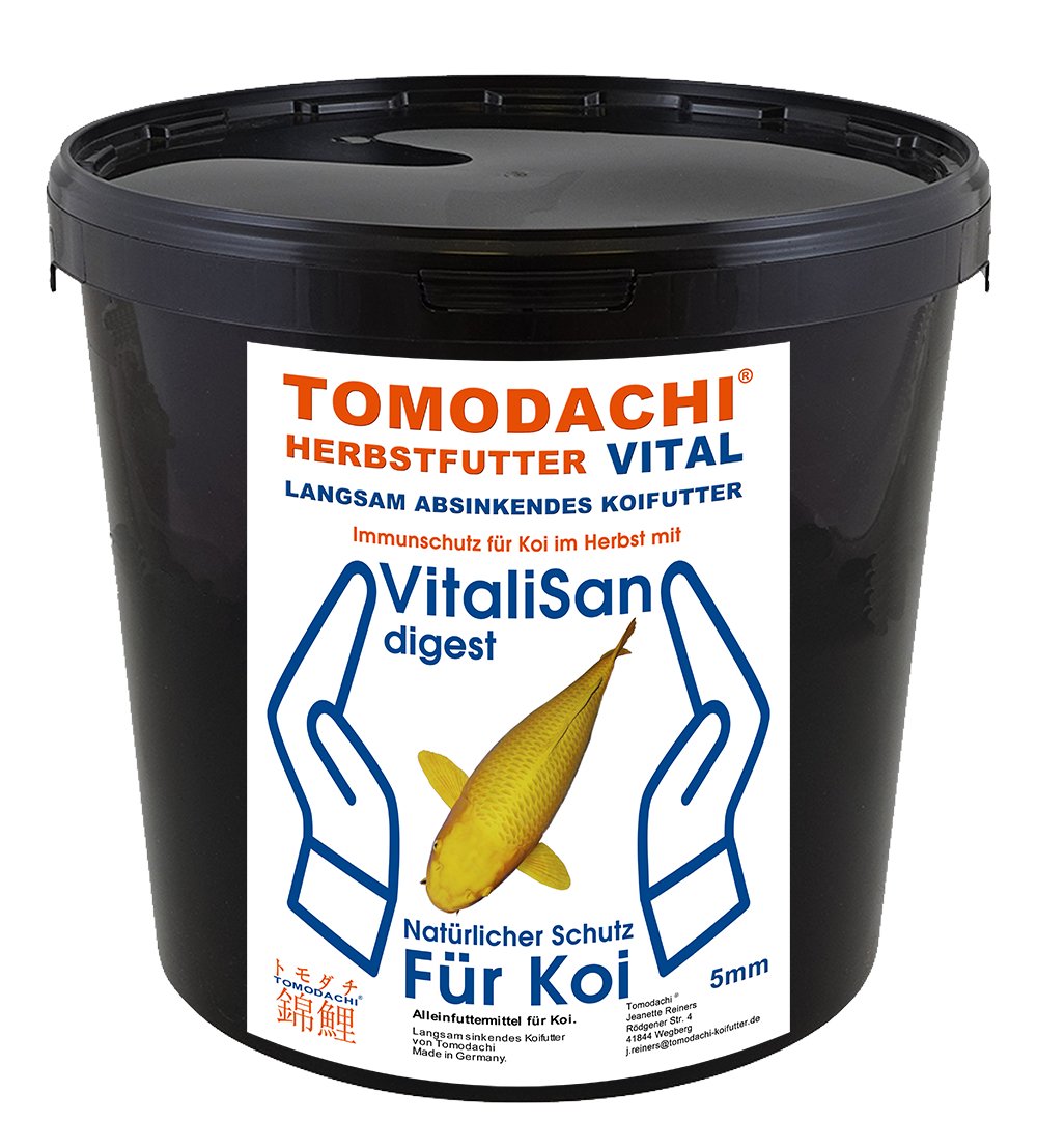 Herbstfutter Koi, sinkendes Gesundheitsfutter für Koi mit Vitalisan Monoglyceriden, Immunschutz 3kg