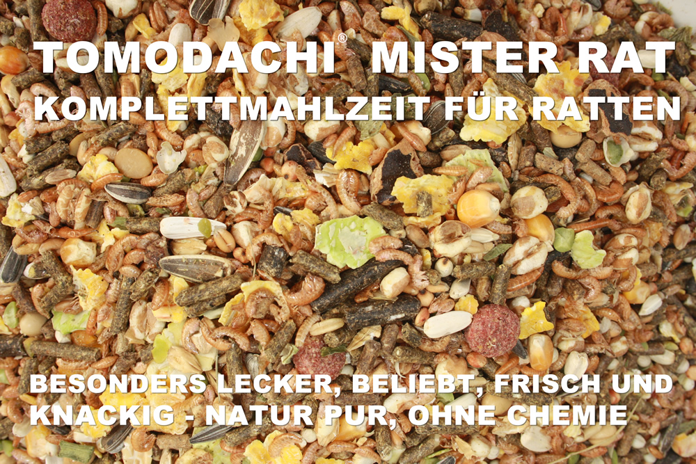 Rattenfutter, Alleinfutter Ratte, Rattenmahlzeit mit Gammarus, Tomodachi® Mister Rat 10Liter