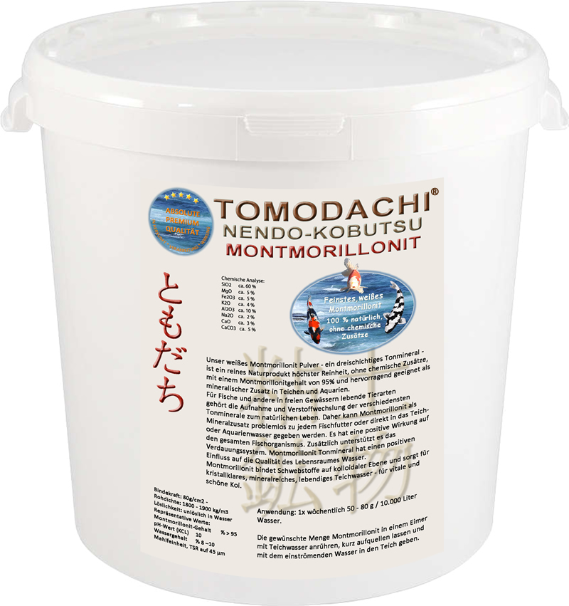 Teichmineral, Mineralspender, Montmorillonit, Tonmineral, Bentonit weiß 3kg Eimer