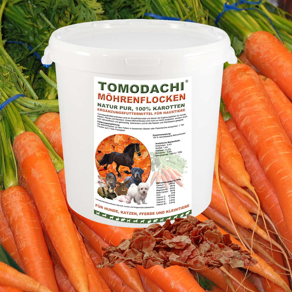 Möhrenflocken Nager, Karottenflocken Nagerfutter, Nagersnack, Stoffwechsel, Verdauung 1kg