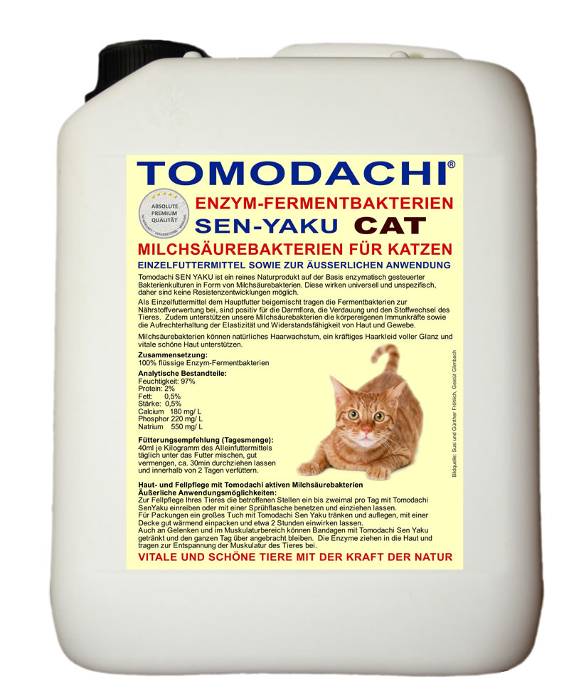 Milchsäurebakterien Katze - Stoffwechsel, Verdauung, Immunsystem, Haut und Fell  5L
