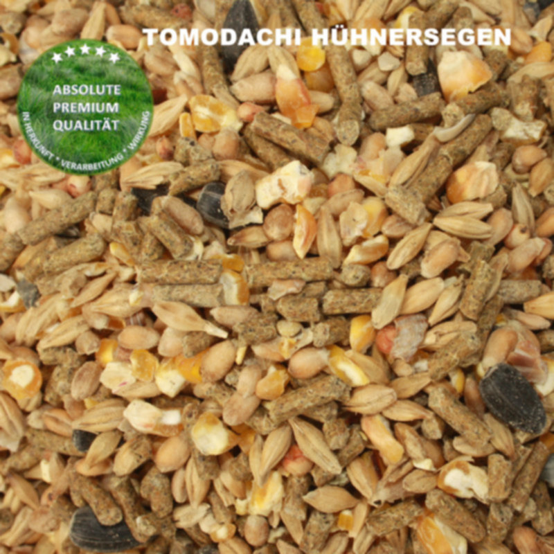 Hühnerfutter, Naturprodukt, Komplettnahrung für Geflügel Tomodachi Hühnersegen 5kg