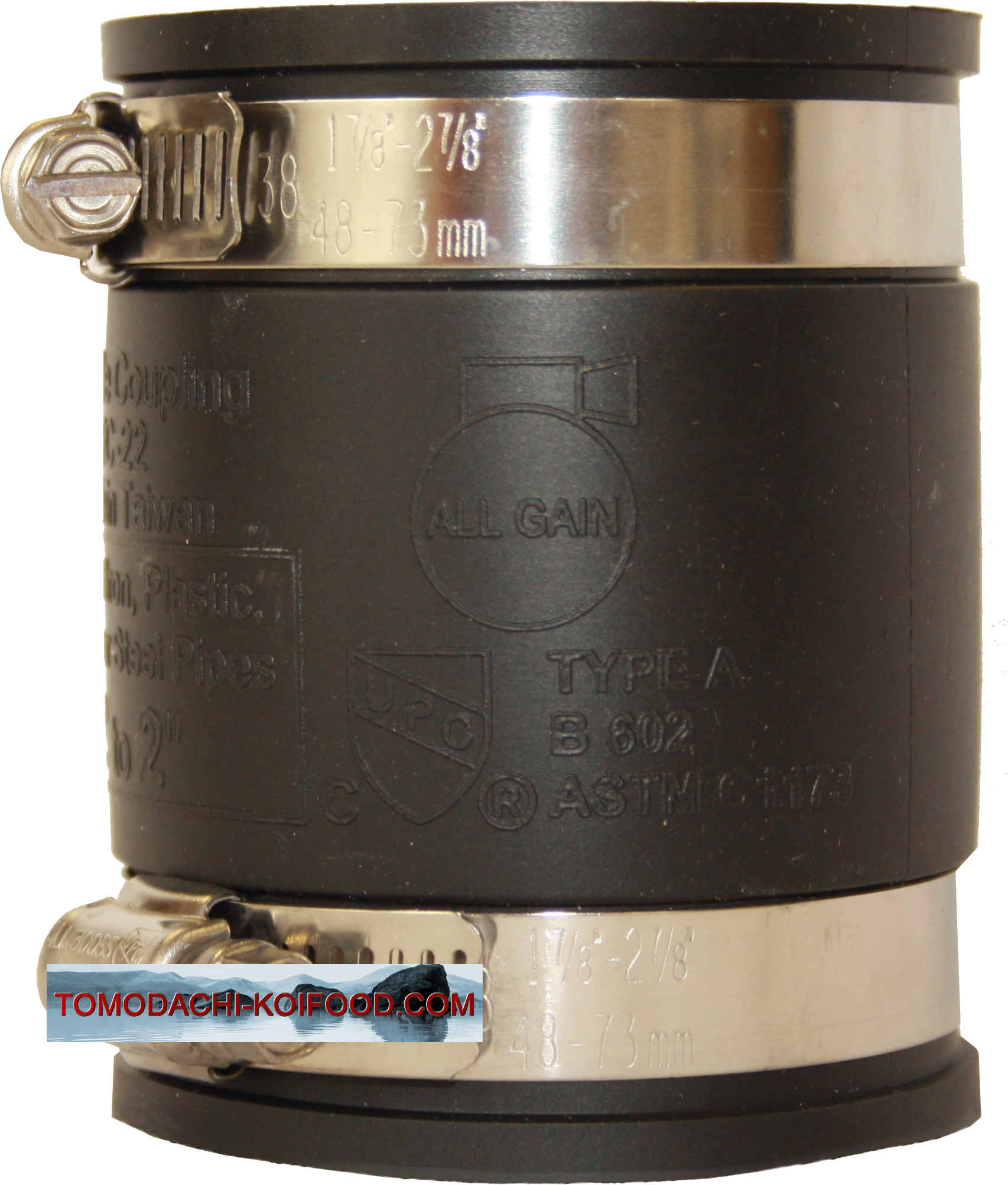 Flexible Muffe, elastische Gummimuffe gerade Rohrverbindung 40mm