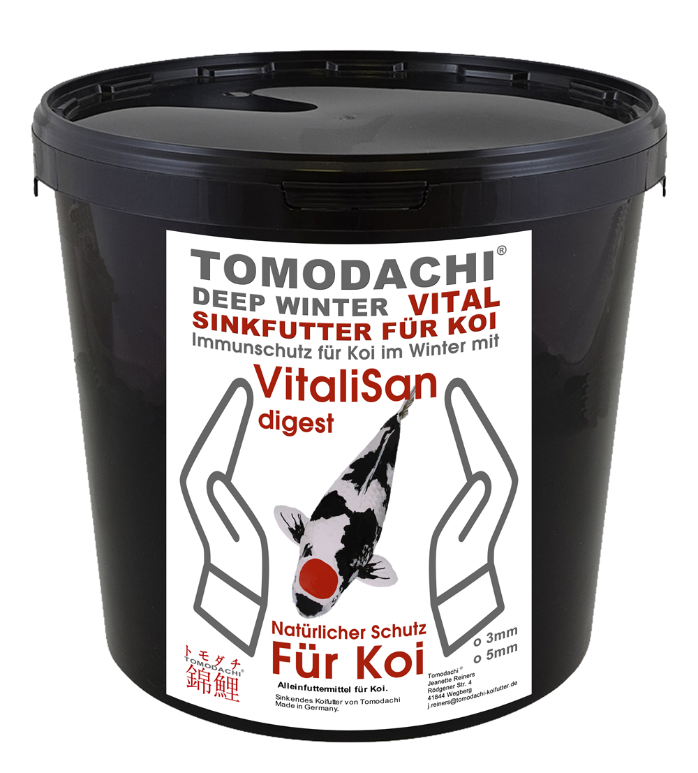 Koifutter antibaktierell, Winterfutter sinkend VitaliSan Monoglyceride, Deep Winter Vital  3mm  3kg