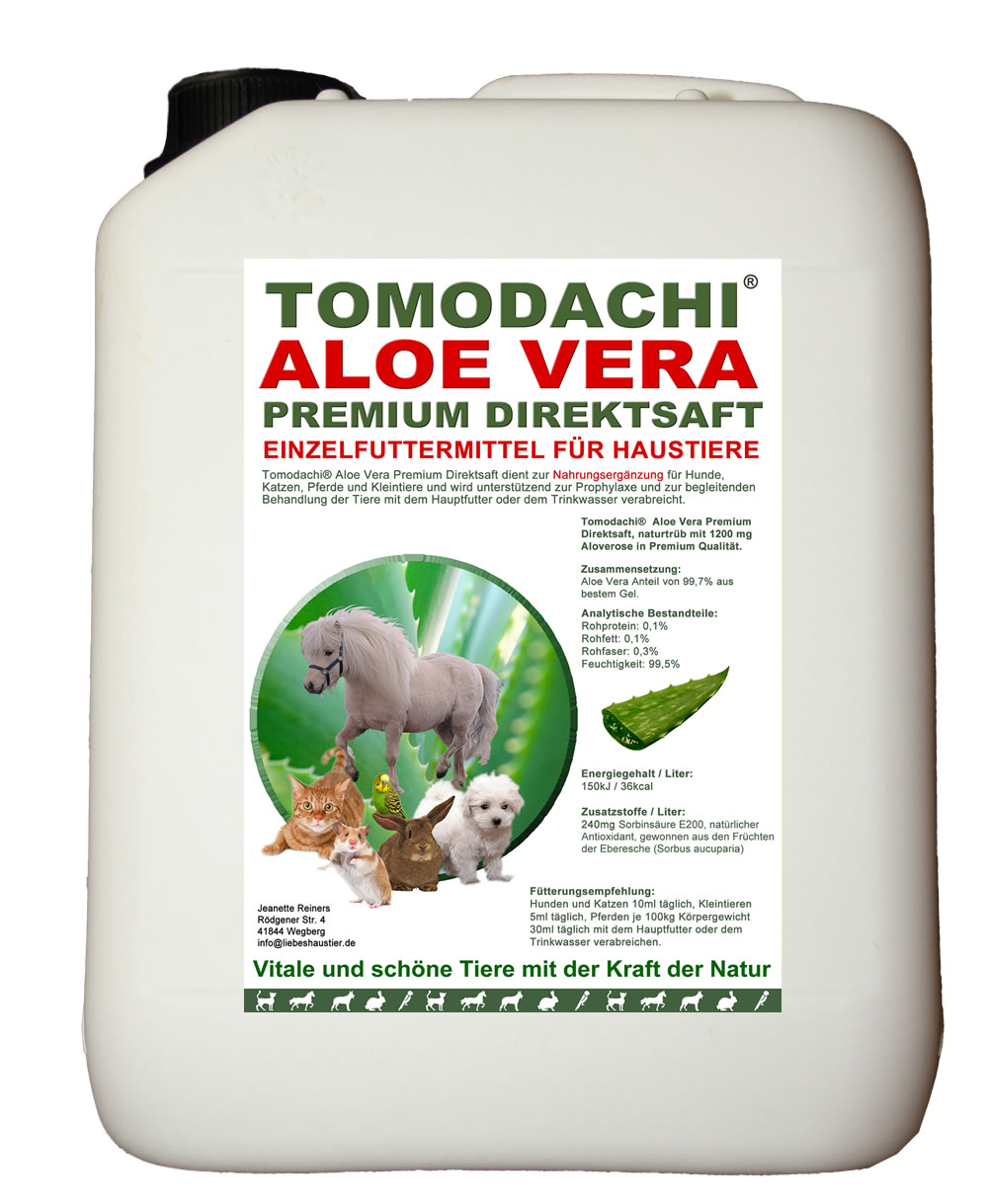 AloeVera Pferd, Immunsystem, Verdauung, Stoffwechsel, Premium Direktsaft, Futterzusatz Pferd 5Liter