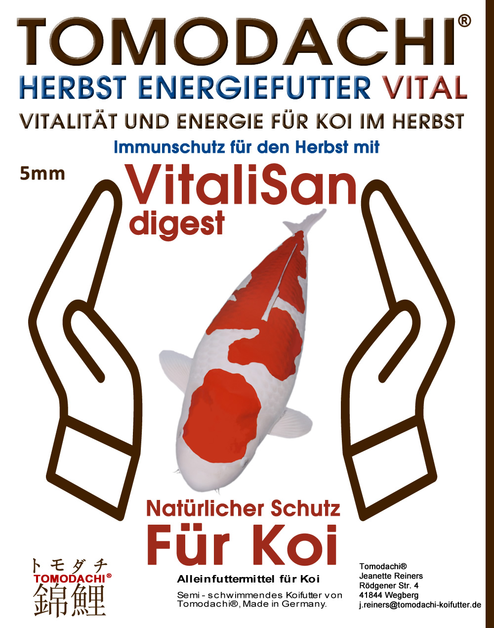 Gesundheitsfutter, Herbstfutter Koi mit Monoglyceriden, semi-schwimmend, energiereich, Astax 10kg