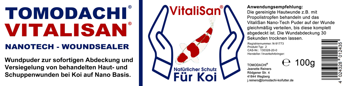 Wasserfeste, antibakterielle Wundversiegelung Koi, Nanotech Wound-Sealer, Tomodachi VitaliSan 100g D